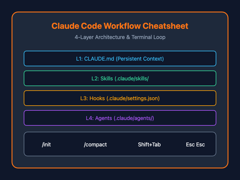 Claude Code Workflow Cheatsheet: The Complete Developer Guide